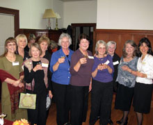 Opening Night & Artist Reception: Fellow artists taking a quiet moment away for a toast